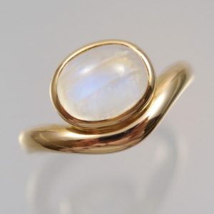 Mondsteinring 750 Gold