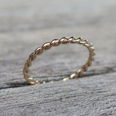 Kordelring 585 Roségold  Ø 2mm