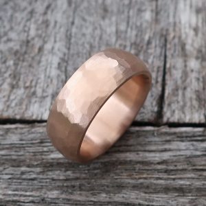 Goldring Hammerschlag 585 Roségold  7 mm