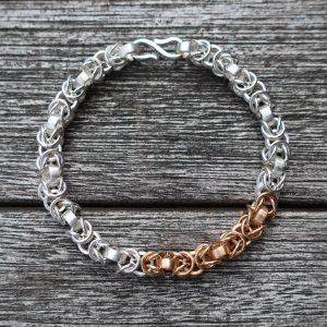 Armband Königskette  900 Gold und 925 Silber